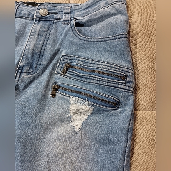 Waimea Men's 32x31 Skinny Fit Distressed Rip Torn Designer Trendy Embroidered - Picture 4 of 16